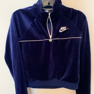 Nike Velour Half Zip Sweatshirt